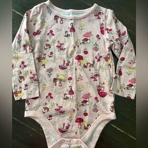 Garanimals Whimsical Forest Baby Onesie Long Sleeve with Woodland Print